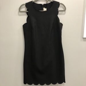 J. Crew Black Scallop Edge Dress